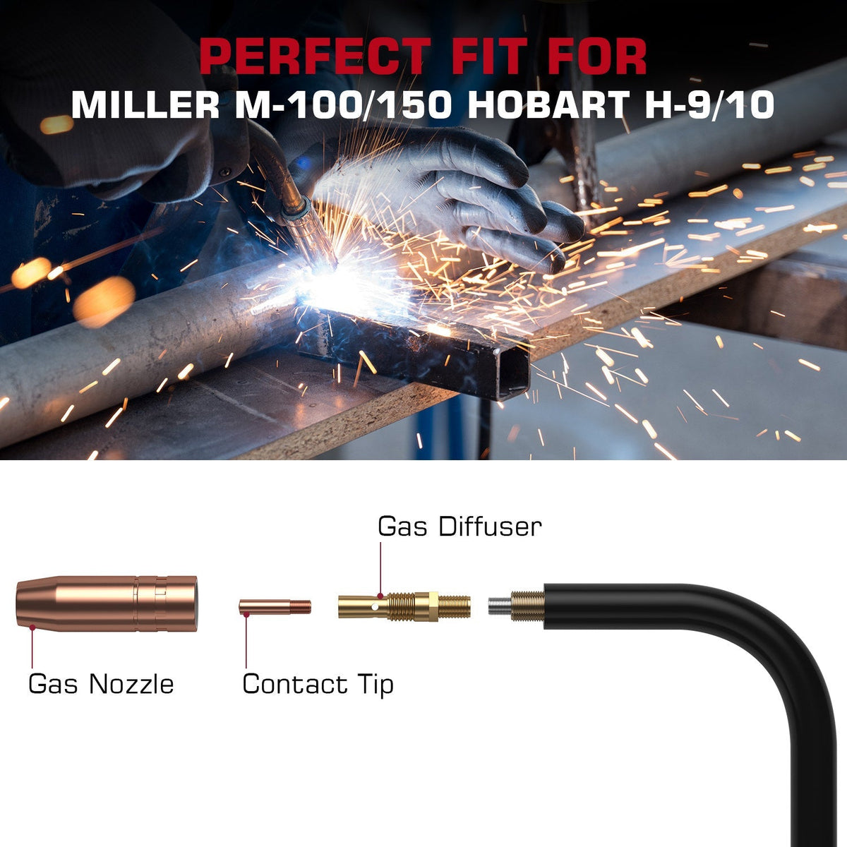 Lincoln Magnum 100L Welder Part MIG Welding Gun Consumables Kit